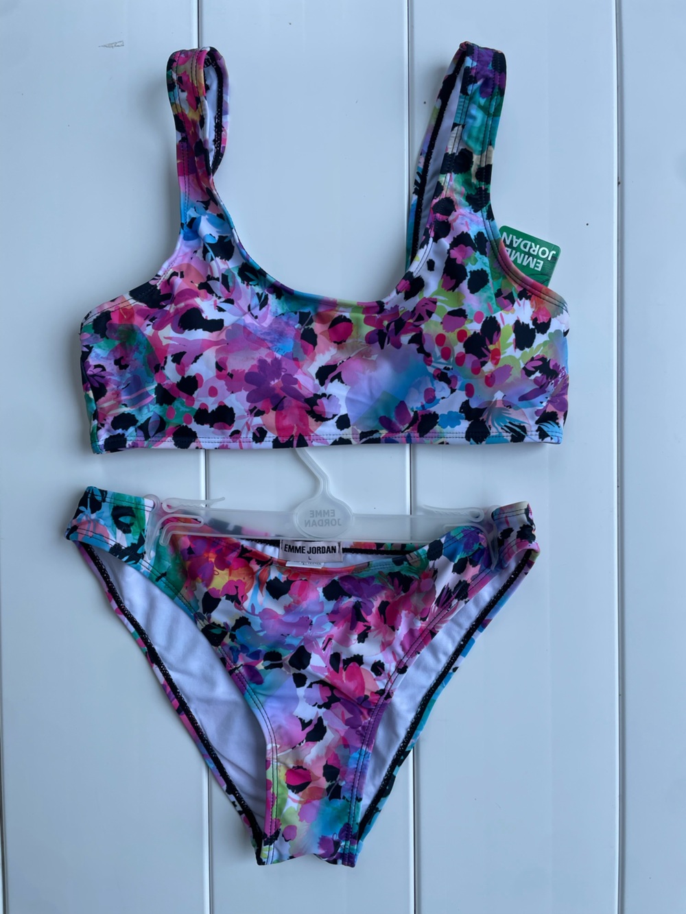 Emme Jordan Floral Bikini, Size L, NWT